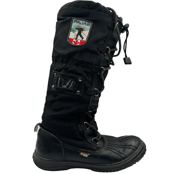 VINTAGE PAJAR BOOTS LACE UP BOOTS RUBBER SOLE TALL WINTER BOOTS WATERPROOF 38 - Picture 15 of 15